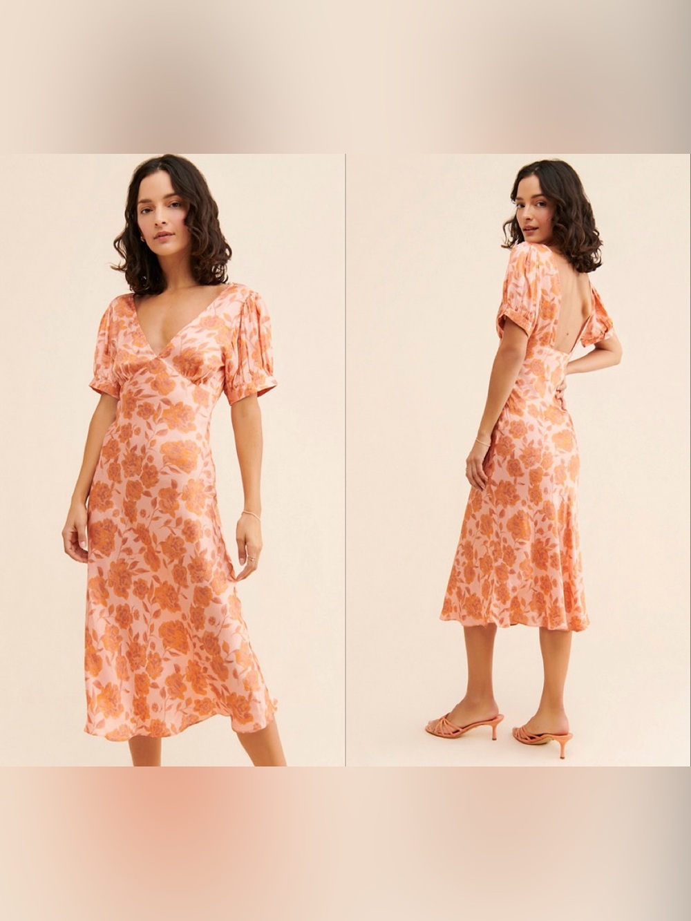 jen’s pirate booty daisy circle floral dress clay midi